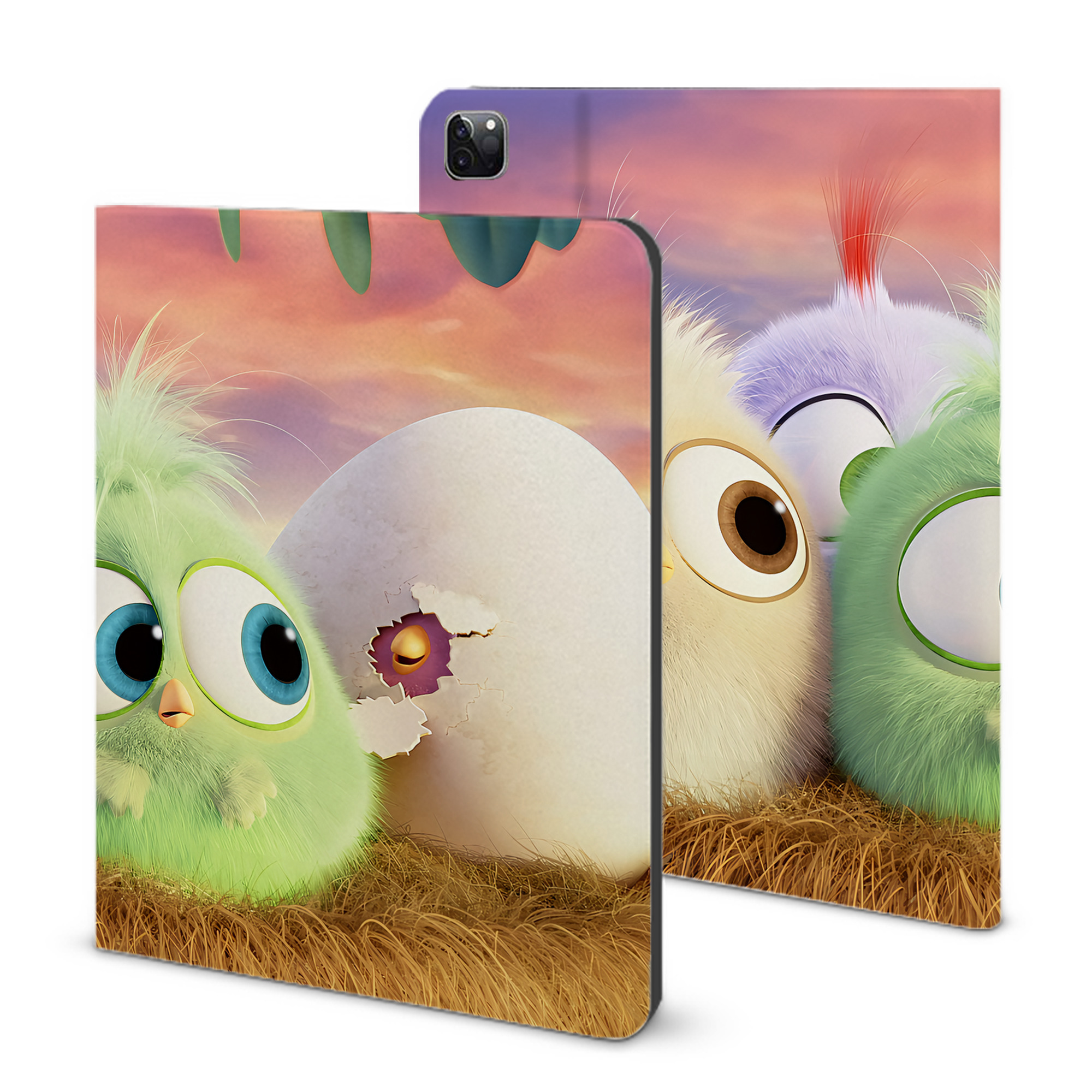 （画像用） Angry Birds アングリーバード IPad ケース ブック型 PUレザー TPU 耐衝撃 軽量 薄型 ペン収納なし 全面保護 IPad 各モデル対応